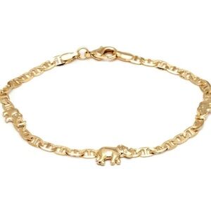 Ankle Bracelet 18k Gold Plated Elephant Ankle Bracelet for Women Girls Teenagers